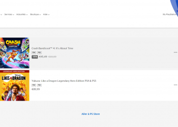 Exemple de liste d'envies sur le PS Store version web