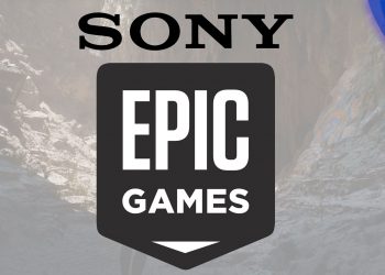 Logos Epic Games et Sony Corporation sur fond d'Unreal Engine 5
