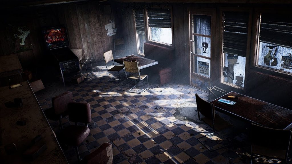 Image d'un récréation d'un des décors de Silent Hill dans l'Unreal Engine