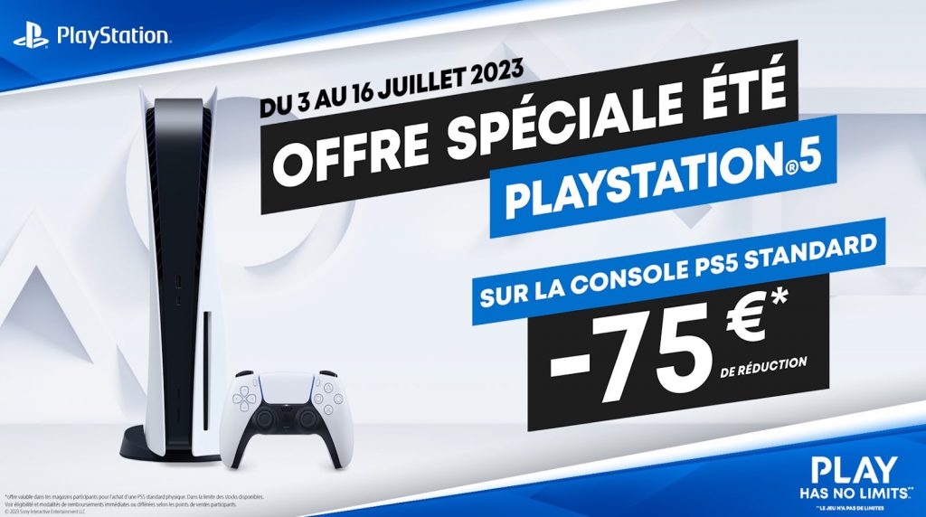 Promo de 75€ de la PlayStation 5 dès cette semaine