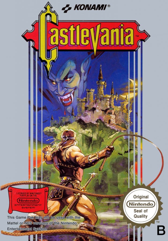 Jaquette Castlevania Nes, jeu basé sur l'exploration