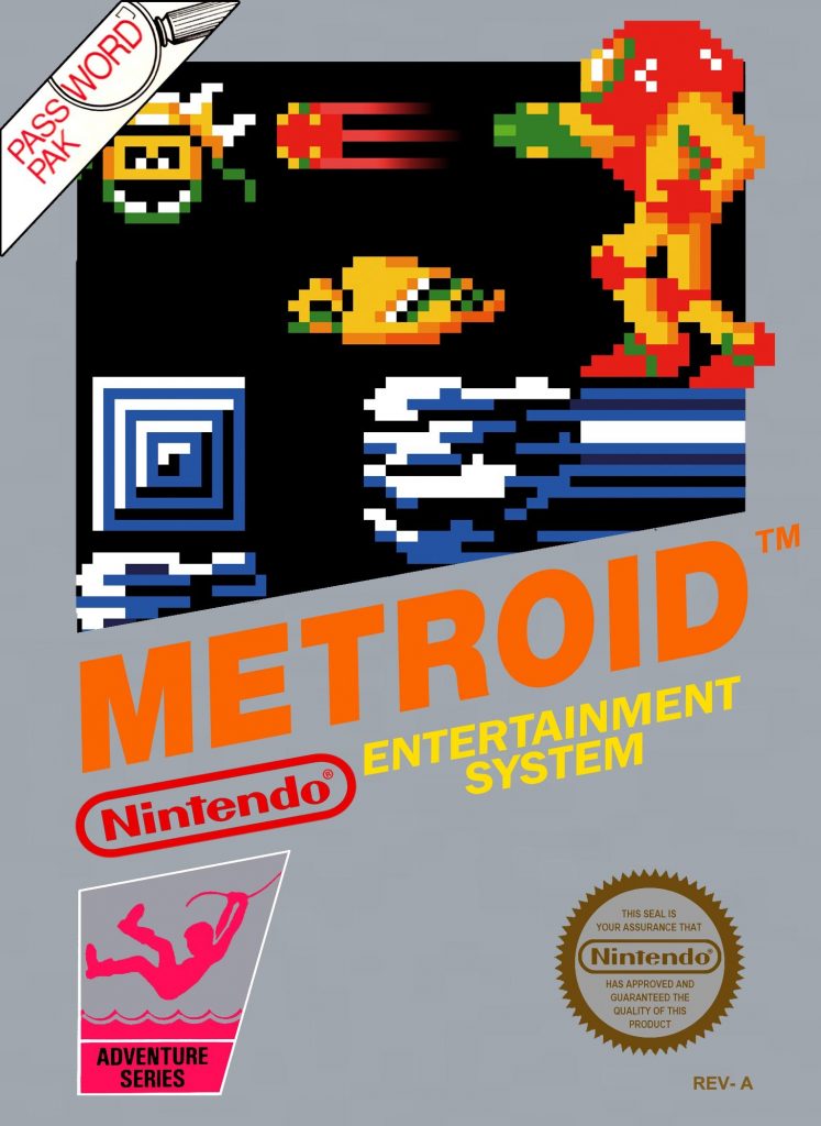 Jaquette Metroid NES, jeu basé sur l'exploration