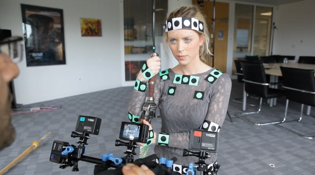 Session de Motion Capture improvisée dans une salle de bureau